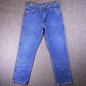 Vintage 90s Wrangler Jeans Mens 36x34‎ Blue Relaxed Cowboy Cut 31MWZ 35x32.5 USA